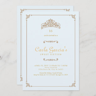 Formele, goudzoete 16 uitnodigingen