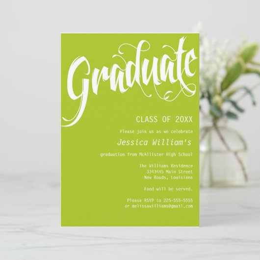 Formele graduatiepartij kaart (Staand voorkant)