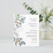 Formele Greenery Eucalyptus Sage Wedding Invitatio (Staand voorkant)
