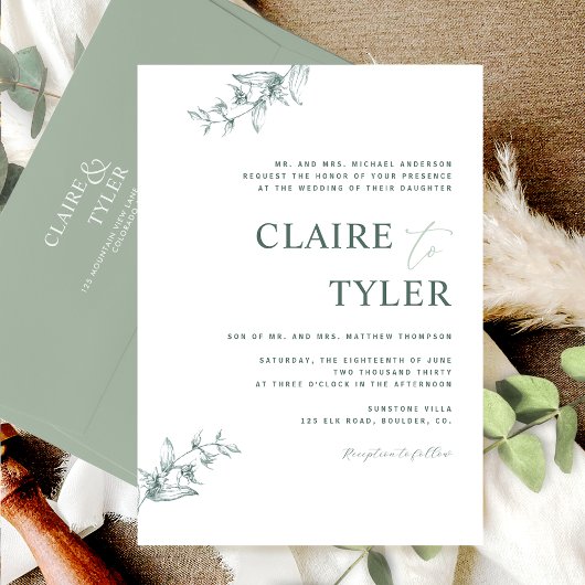 Formele, groene moderne minimale typografie bruilo kaart