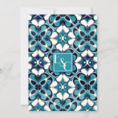 Formele Groovy Spaanse Tegels Elegantie Trouw Blis Kaart (Achterkant)