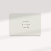 Formele kalligrafie Classic Ecru Receptie Bruiloft Informatiekaartje