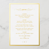 Formele kalligrafie Gold Foil Lijst Wedding Menu Folie Uitnodiging (Voorkant)