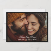 Formele kalligrafie twee foto save the date (Voorkant)