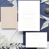 Formele Klassieke Blush Roze Kalligrafie Bruiloft RSVP Kaartje