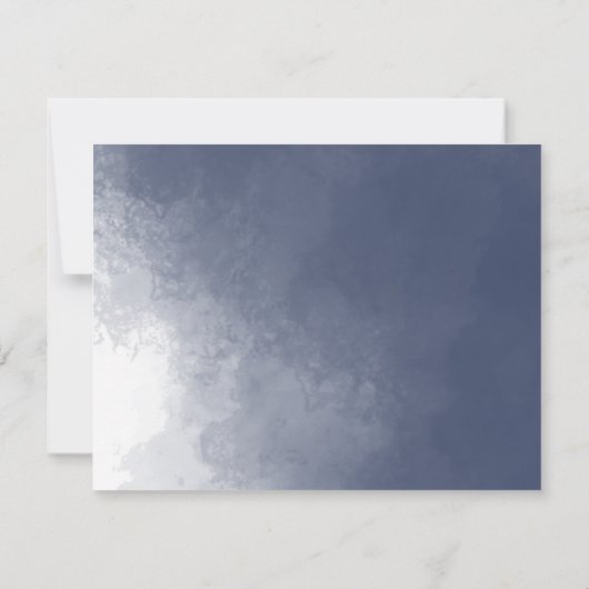 Formele Klassieke Marine Blauwe Rook Blank Bedankkaart (Achterkant)