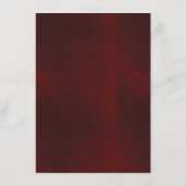 Formele luxe bordeaux gouden bruiloft gasten detai informatiekaartje (Achterkant)