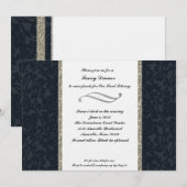 Formele marine en Silver Fundraising Invitation Kaart (Voorkant / Achterkant)