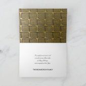 FORMELE MARINE FAUX GOUD MINIMALE KALLIGRAFIE VRED KAART (Binnen)