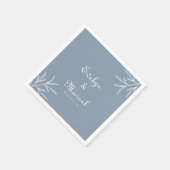 Formele minimale blauwe bruiloft servet (Hoek)