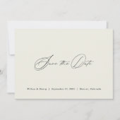 Formele minimalist Save the Date Wedding Kaart (Voorkant)