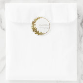 Formele moderne klassieke boho Gold Butterfly brui Ronde Sticker (Tas)