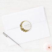 Formele moderne klassieke boho Gold Butterfly brui Ronde Sticker (Envelop)
