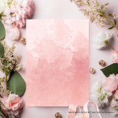 Formele Monogram Blush Pink Waterverf Weddenschap Kaart