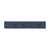 Formele Paisley Wedding Navy Blue ID767 Uitnodigingen Wikkel (Vlak)