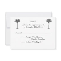 Formele palmboom Tropical Island Weddenschap RSVP