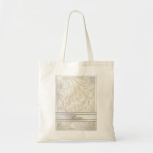 Formele parelwitte dwerg weddenschap tote bag