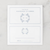 Formele  Periwinkle Monogram Bruiloft (Buitenkant ongevouwen)