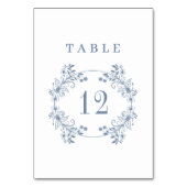 Formele Periwinkle Monogram Bruiloft Kaart (Voorkant)