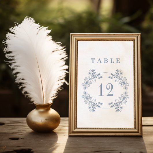 Formele Periwinkle Monogram Bruiloft Kaart