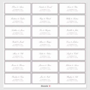 Formele plum Classic Wedding Guest Address Sticker