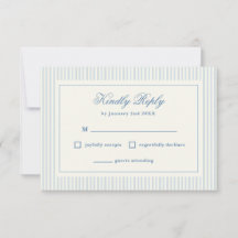 Formele Preppy Franse Blauwe Strepen RSVP