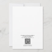 Formele QR-Code Zwart-wit boog Monogram Kaart (Achterkant)
