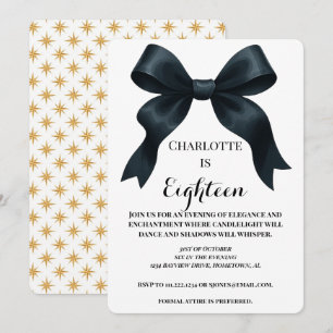 Formele Ribbon Verjaardag Uitnodigen - Gold Star Kaart