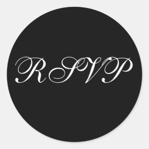 Formele RSVP-uitnodigingszegel Ronde Sticker