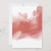 Formele Rust Peach Blush Oranje Waterverf bruiloft Kaart (Achterkant)