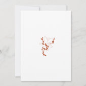 Formele rustieke bloemenkam Monogrammed Wedding Kaart (Achterkant)