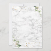 Formele Sage Green Greenery Gold Marble Wedding Kaart (Achterkant)