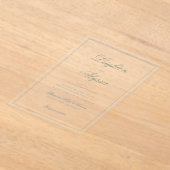 Formele Sage Groene Kalligrafie Grens Huwelijk Acryl Uitnodigingen (Laagn)