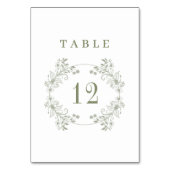 Formele  Sage Groene Monogram Bruiloft Kaart (Voorkant)