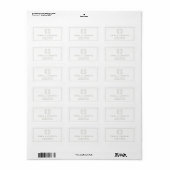 Formele  Sage Groene Monogram Huwelijksscript Etiket (Full Sheet)