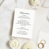 Formele Script en Geometrische Lijst Monogram brui Informatiekaartje