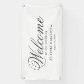 Formele Script Welkom bruiloft banner (Verticaal)