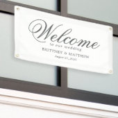 Formele Script Welkom bruiloft banner (Buitenkant Gebouw)