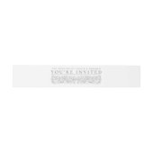 Formele scrollen bladeren zwart-wit bruiloft uitnodigingen wikkel (Vlak)