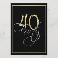 Formele Silver Black en Gold 40th Birthday Party