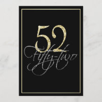 Formele Silver Black en Gold 52e verjaardag