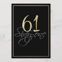 Formele Silver Black en Gold 61e verjaardag