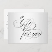 Formele Silver Calligraphy Script Cadeaucertificaa (Voorkant / Achterkant)