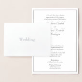 Formele Silver Foil parents Wedding Invitation Folie Kaarten (Display)