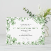 Formele St. Patrick's Day Party Kaart (Staand voorkant)
