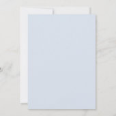 Formele Stofblauwe Bloem Bruid Ouders Trouwen Kaart (Achterkant)