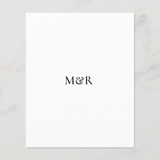 Formele traditionele uitnodiging tot weddenschap o flyer (Achterkant)