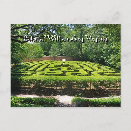 Formele tuinen Williamsburg VA Briefkaart (Voorkant)