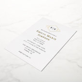 Formele uitnodiging tot Folie Afstuderen monogram (Gedraaid)