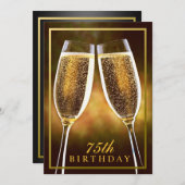 Formele uitnodiging van 75e verjaardag (Voorkant / Achterkant)
